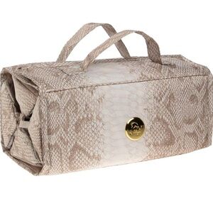 Joy Mangano Python Large Better Beauty Case 4 Storage Accessories Case Organizer